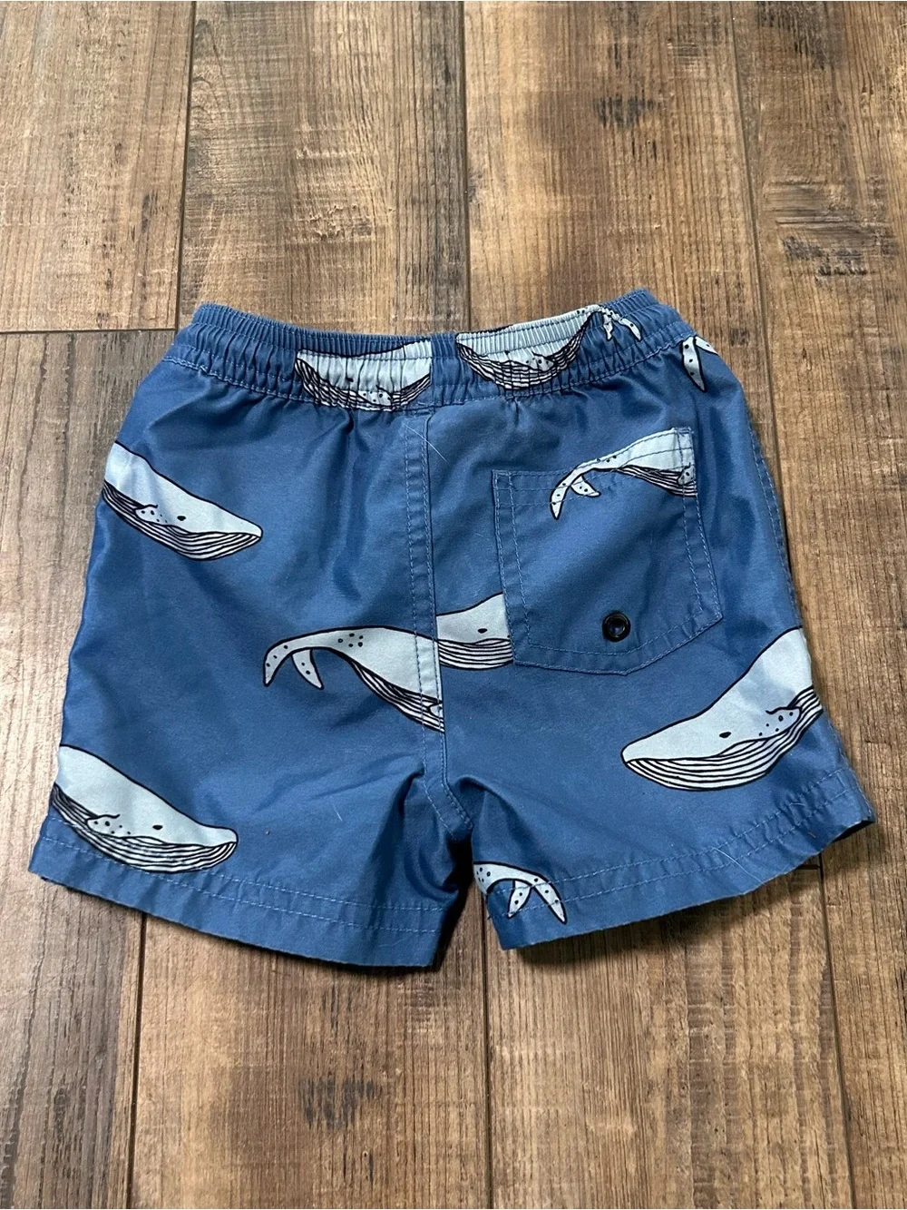 Tea Blue Whale Swim Trunks Shorts Size 12-18 Months